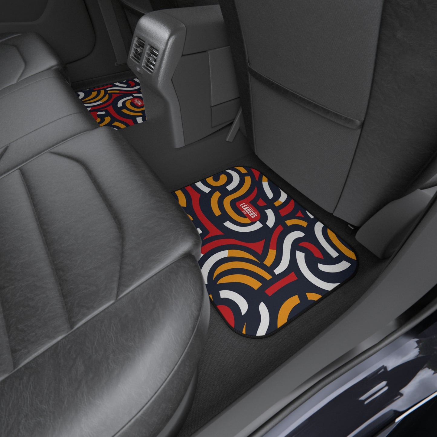 Abstract Design Car Mats - Stylish Rear Floor Mats for Leaders