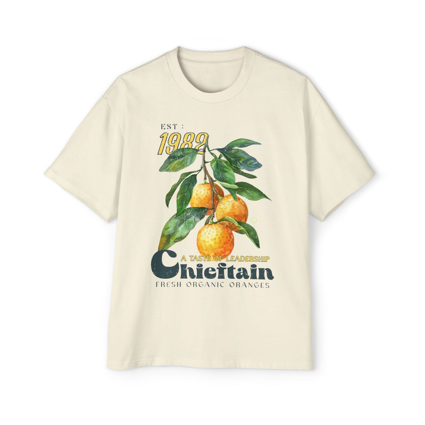 Men's Heavy Oversized Organic Orange Tee