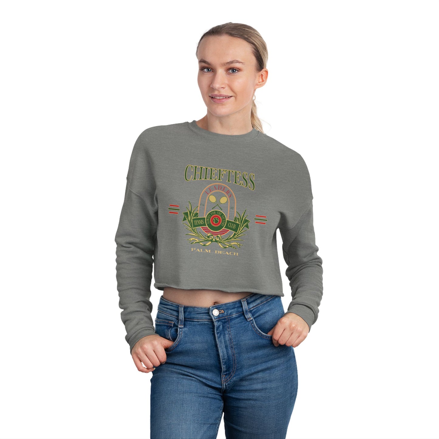 Chieftess Women's Cropped Sweatshirt Tennis Club