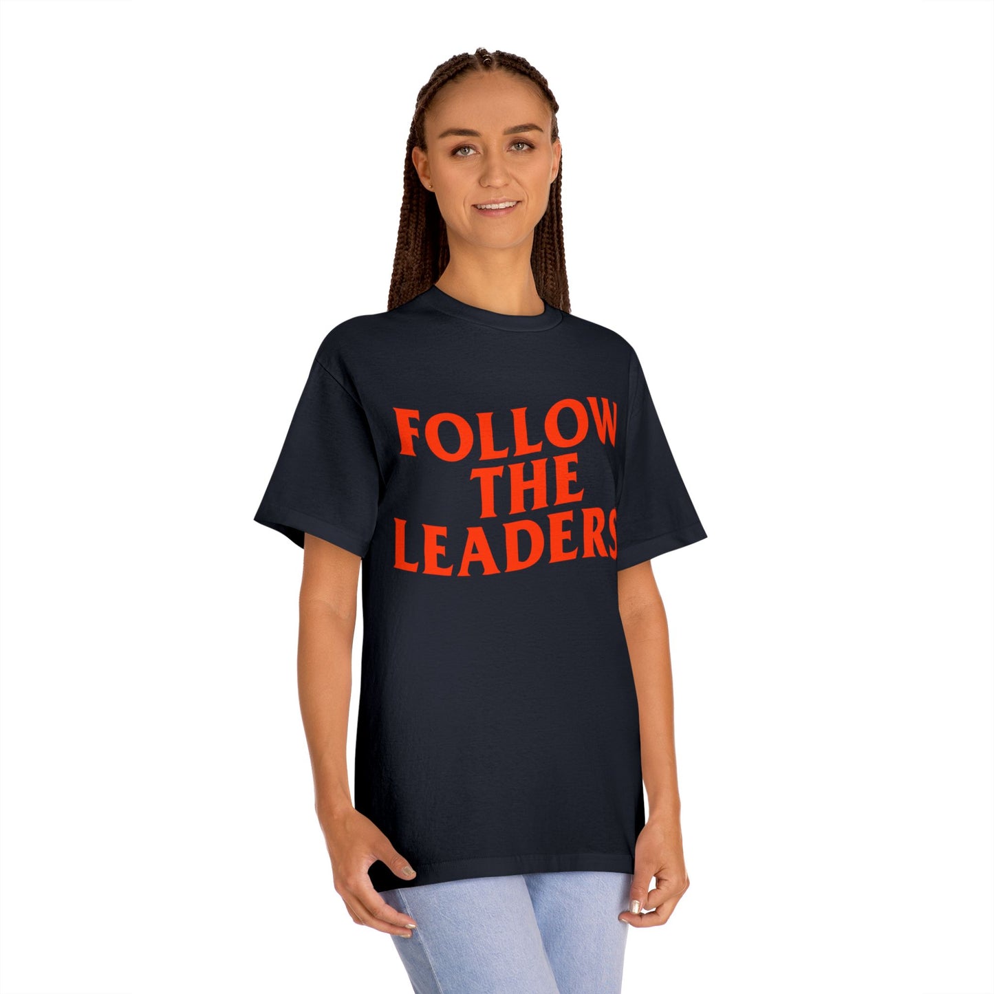 Unisex Classic Tee with 'Follow the Leaders' Print