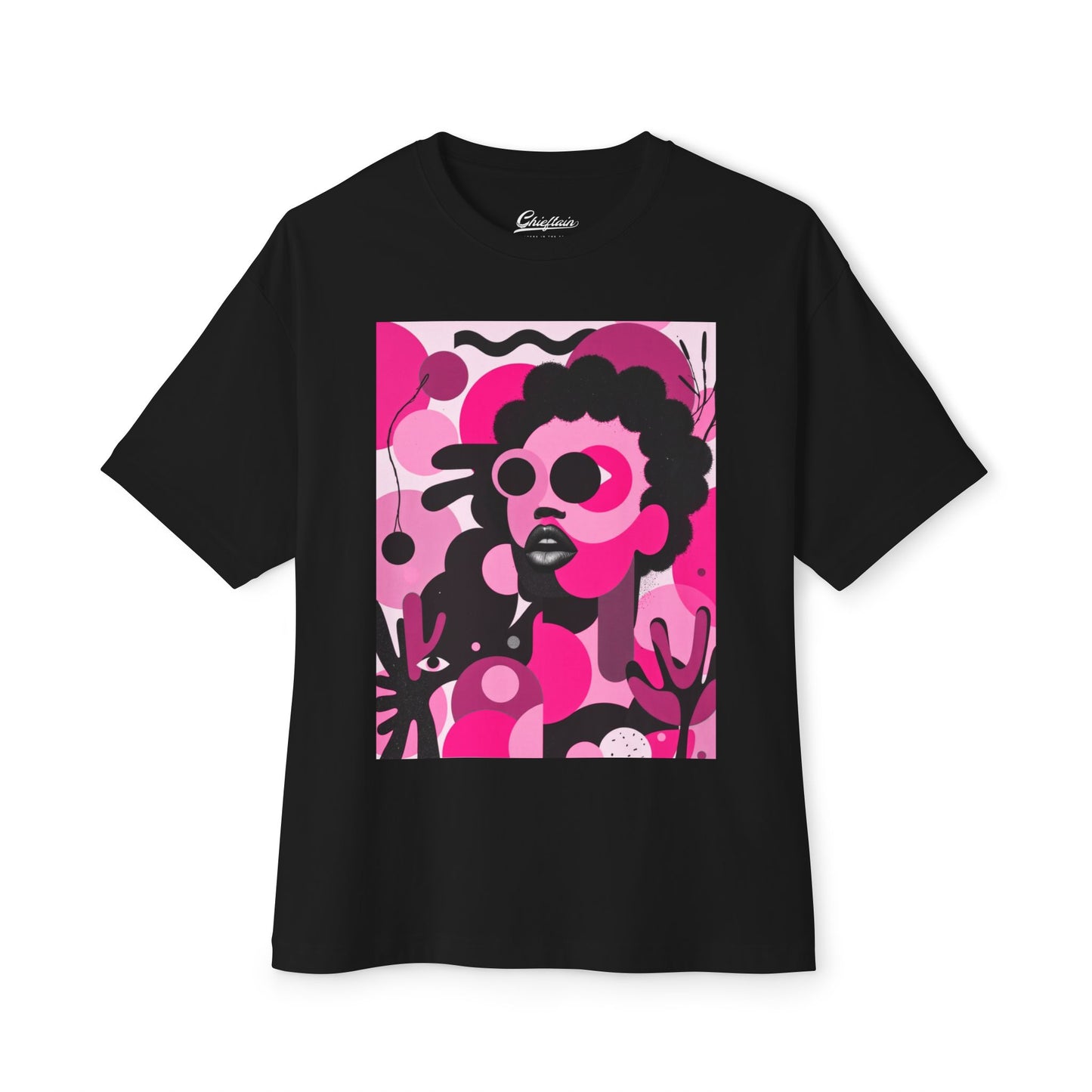 Bold Chieftess Graphic Oversized Tee - Trendy Statement T-Shirt for Everyday Style