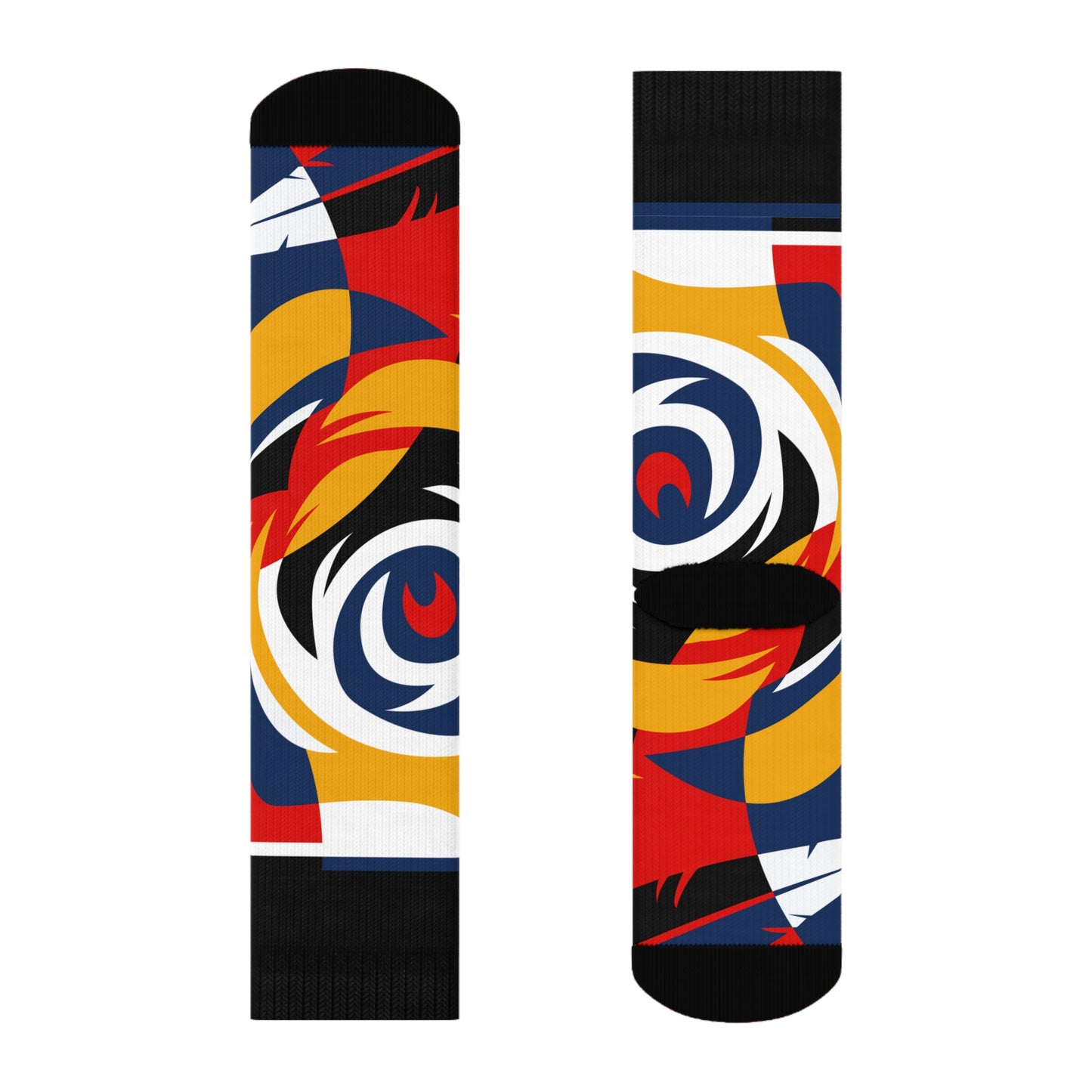Abstract Colorful Crew Socks - Perfect for Everyday Comfort & Style