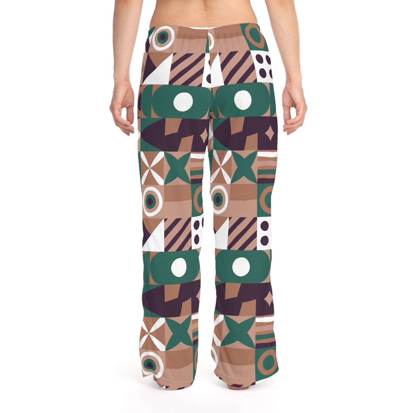 Geometric Boho Women's Pajama Pants — Cozy Patterned Lounge Sleepwear