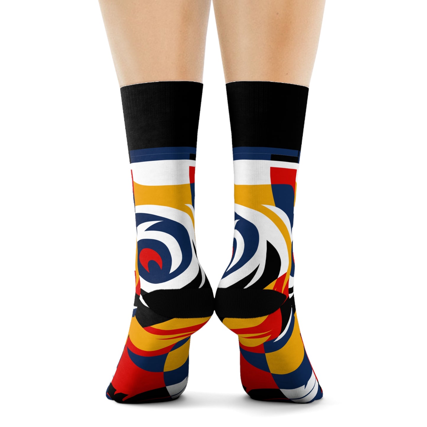Abstract Colorful Crew Socks - Perfect for Everyday Comfort & Style