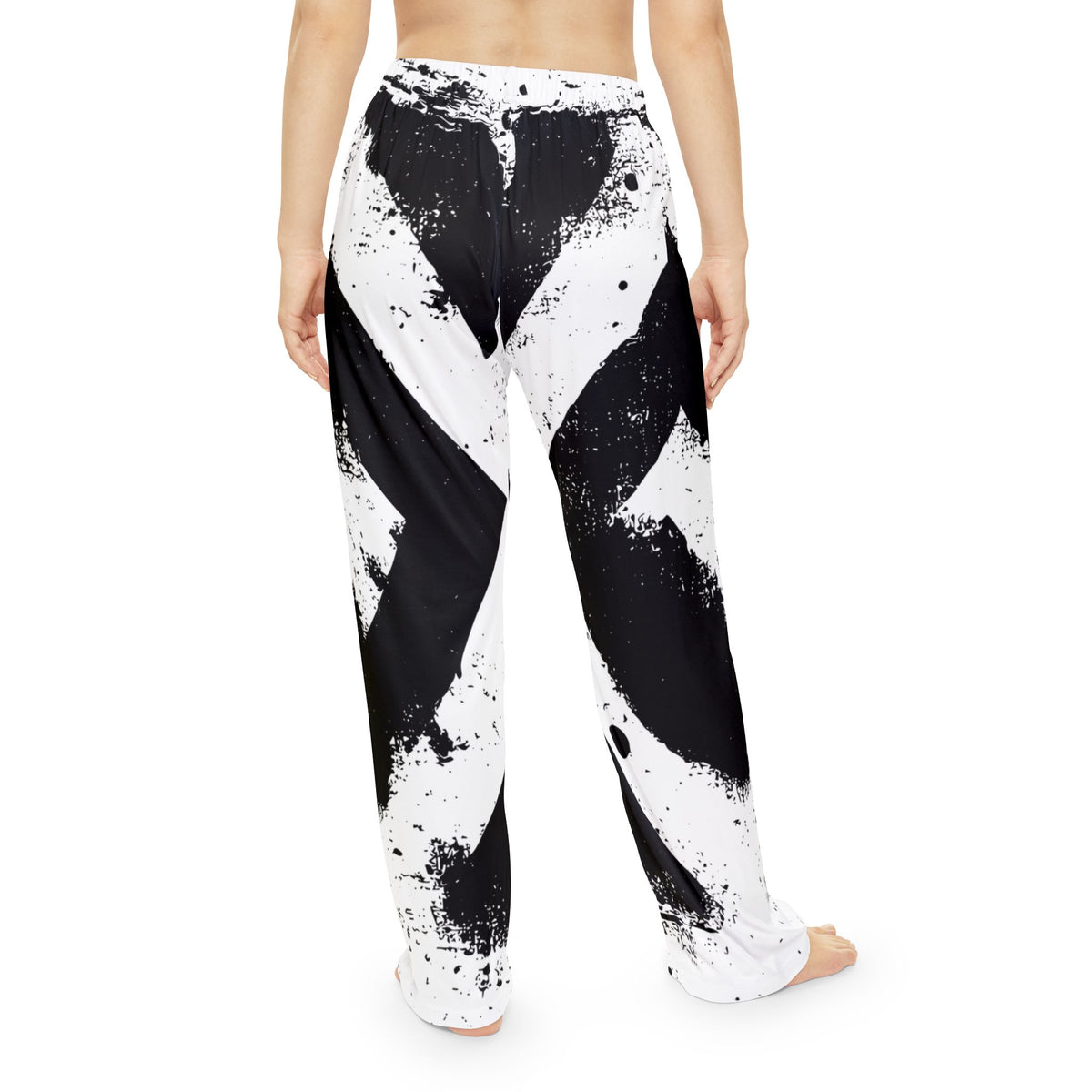 Black & White Pattern Lounge Pants — Women's Printed Sleepwear