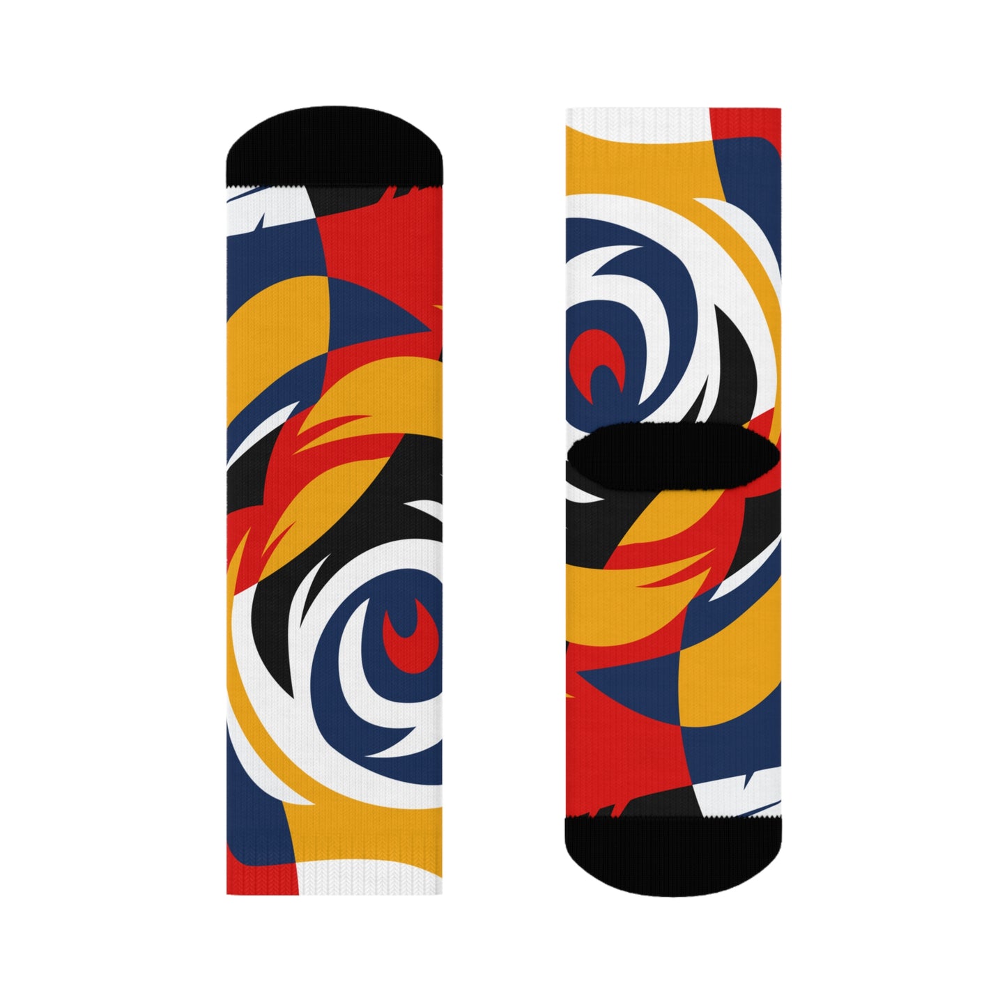 Abstract Colorful Crew Socks - Perfect for Everyday Comfort & Style