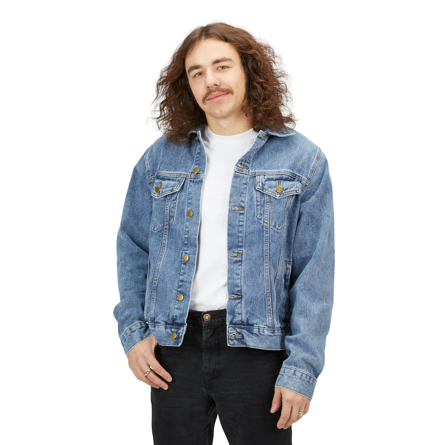 Men's Denim Jacket with Vintage Design - Casual Style for Everyday Wear