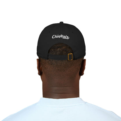 Chief Embroidered Baseball Cap — Organic Cotton, Vintage Script