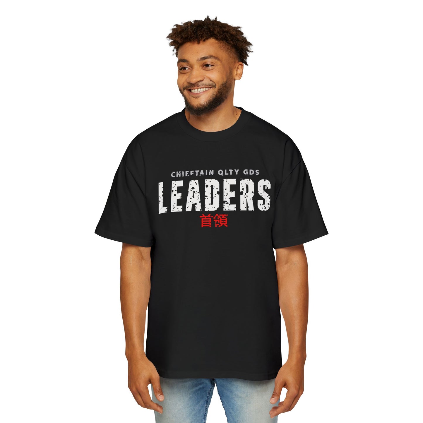 Leaders Black Heavy Oversized Tee
