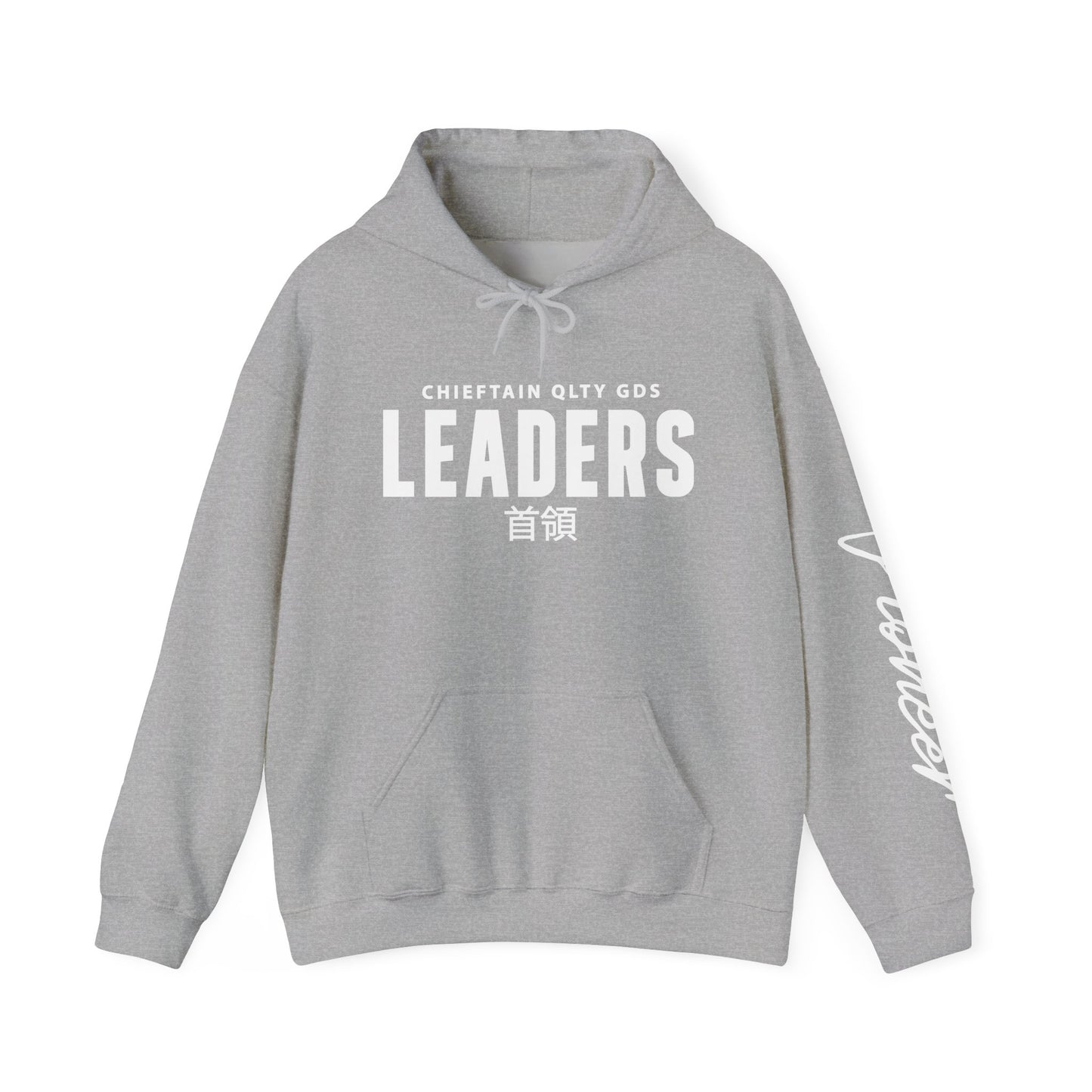 Leaders Hoodie – Bold Streetwear Pullover with 'LEADERS' with Tribe Leader Asian symbol