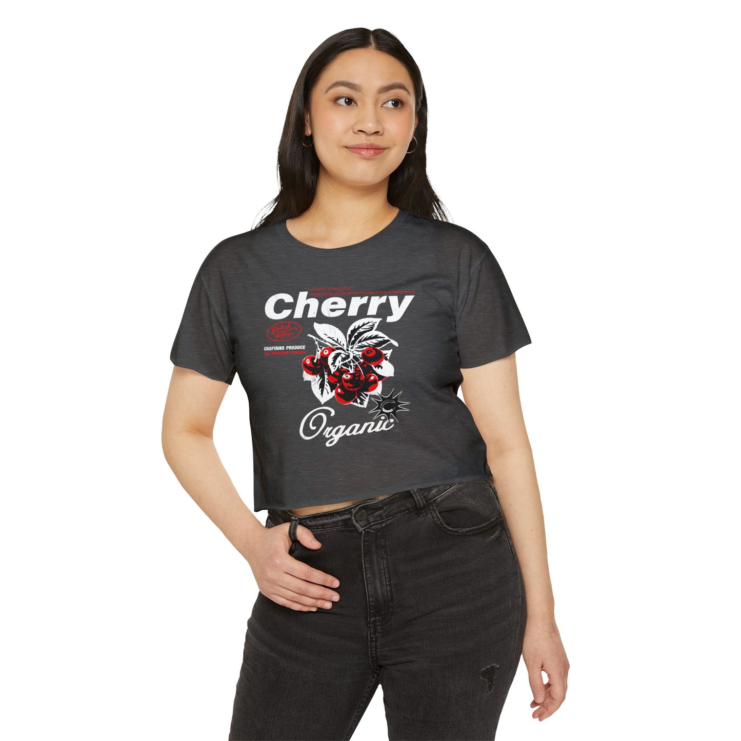 Cherry Organic Crop Top — "Pick of the Crops"