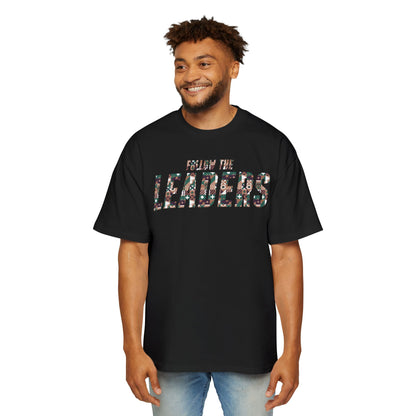 Men's Heavy Oversized Chieftain Follow The Leader pattern Tee