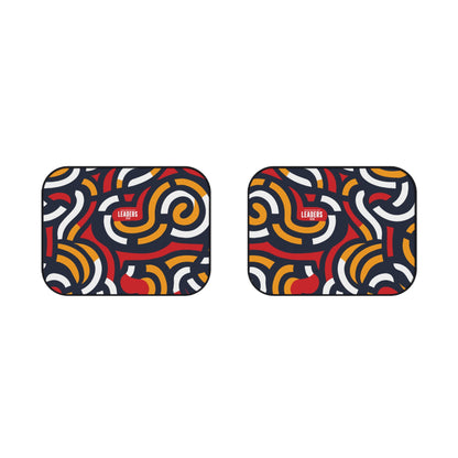 Abstract Design Car Mats - Stylish Rear Floor Mats for Leaders