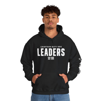 Leaders Hoodie – Bold Streetwear Pullover with 'LEADERS' with Tribe Leader Asian symbol