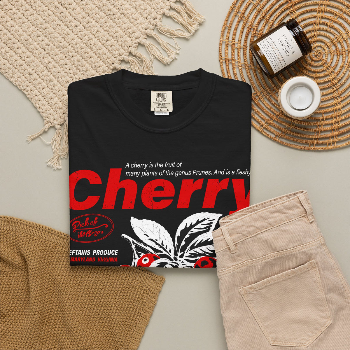 Cherry Organic Graphic T-Shirt