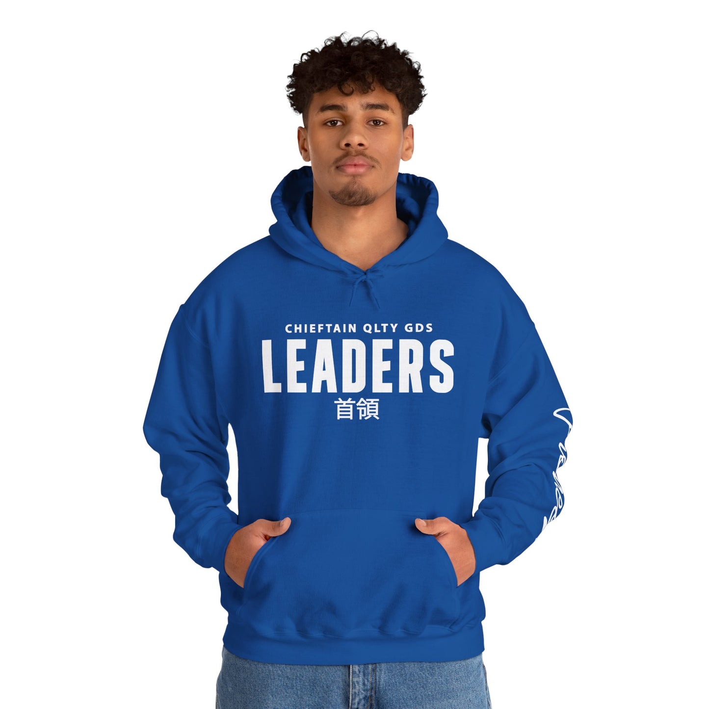Leaders Hoodie – Bold Streetwear Pullover with 'LEADERS' with Tribe Leader Asian symbol