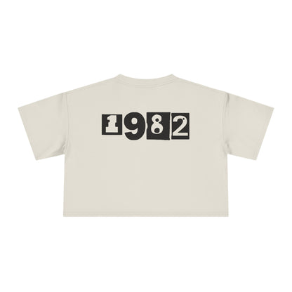 Crop Tee — Rustic Tribal Graphic "Crafted From the Ashes"