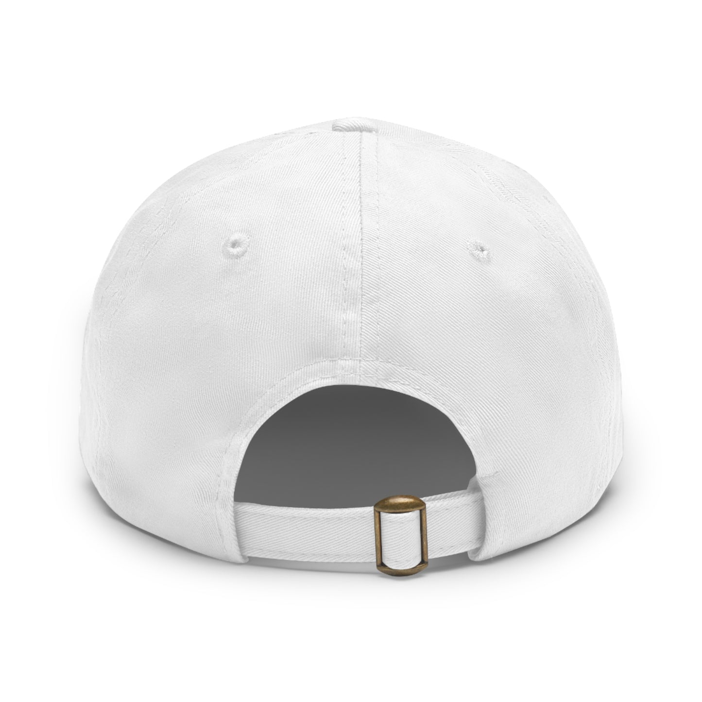 Follow the Leaders Dad Hat with Leather Patch - Stylish White Cap for Trendsetters
