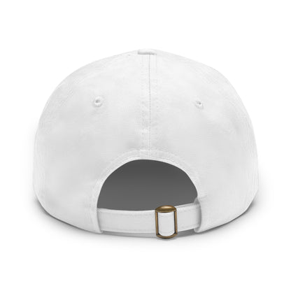 Follow the Leaders Dad Hat with Leather Patch - Stylish White Cap for Trendsetters