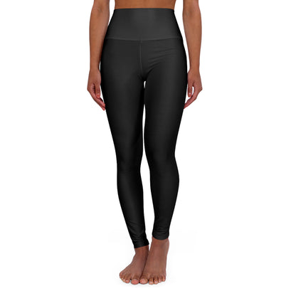 High-Waisted Yoga Leggings — 'Chieftess' Printed Waistband