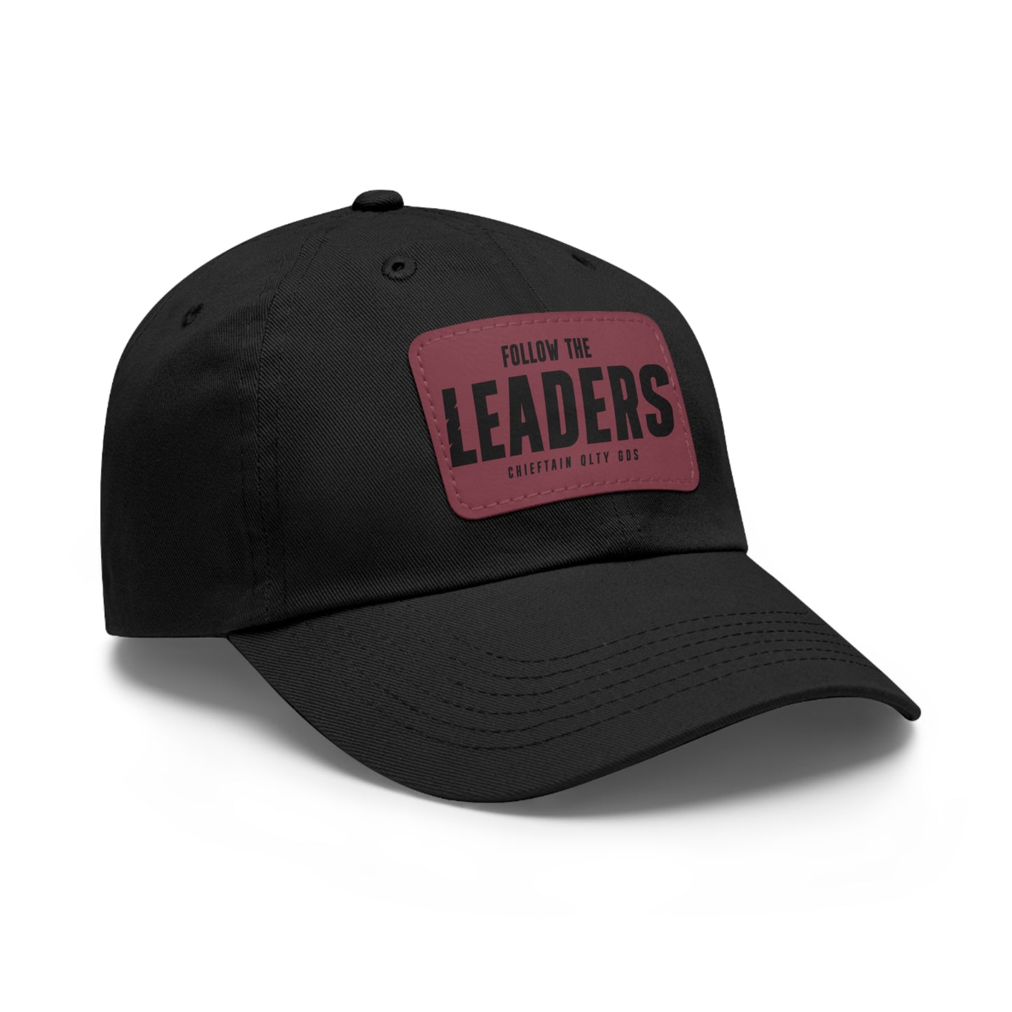 Follow the Leaders Dad Hat with Leather Patch - Stylish White Cap for Trendsetters