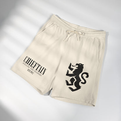 Chieftain Athleisure Sweat Shorts —Panther Emblem Casual Fleece Shorts