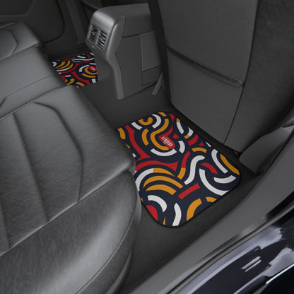 Abstract Design Car Mats - Stylish Rear Floor Mats for Leaders
