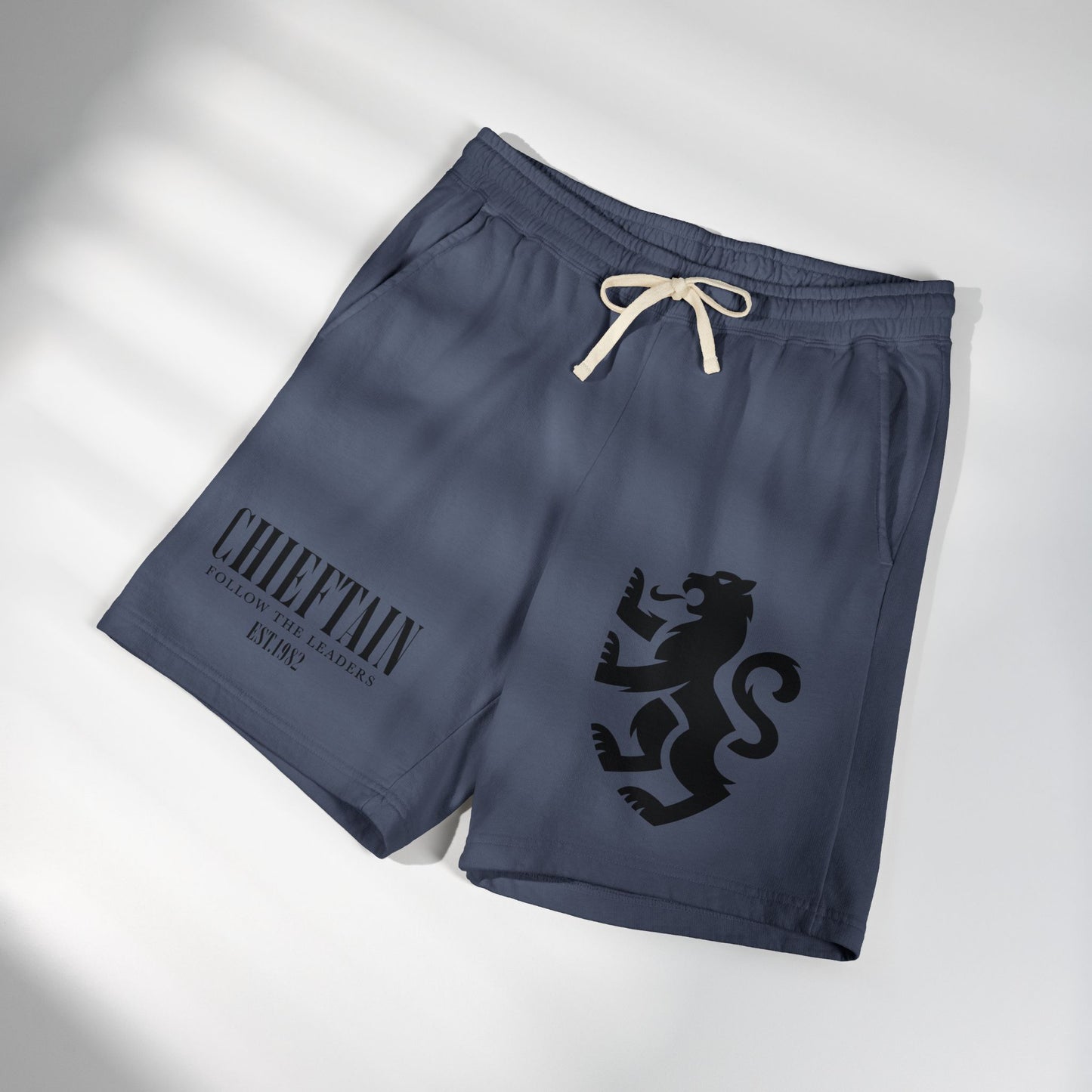 Chieftain Athleisure Sweat Shorts —Panther Emblem Casual Fleece Shorts