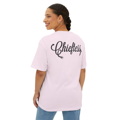 Bold Chieftess Graphic Oversized Tee - Trendy Statement T-Shirt for Everyday Style