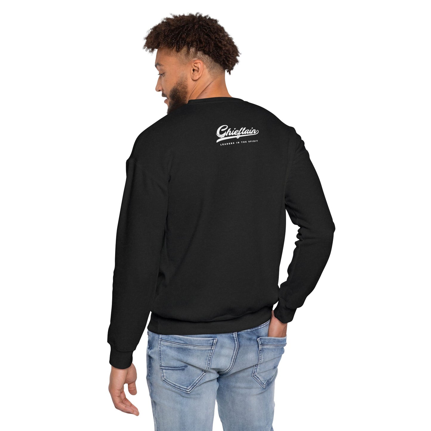 Chieftain Mascot Sweatshirt — "Leaders in the Spirit" Crewneck