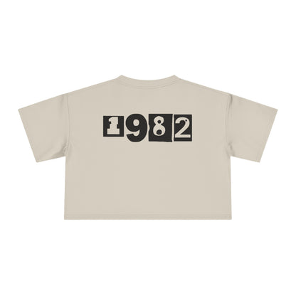 Crop Tee — Rustic Tribal Graphic "Crafted From the Ashes"