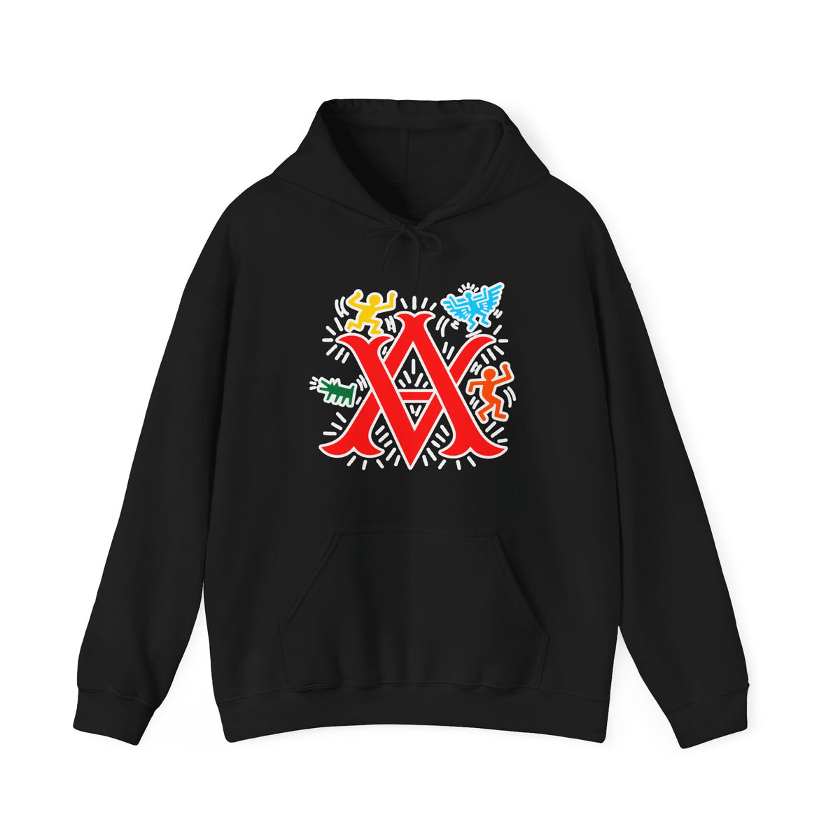 Abstract Vision Monogram Graphic Hoodie