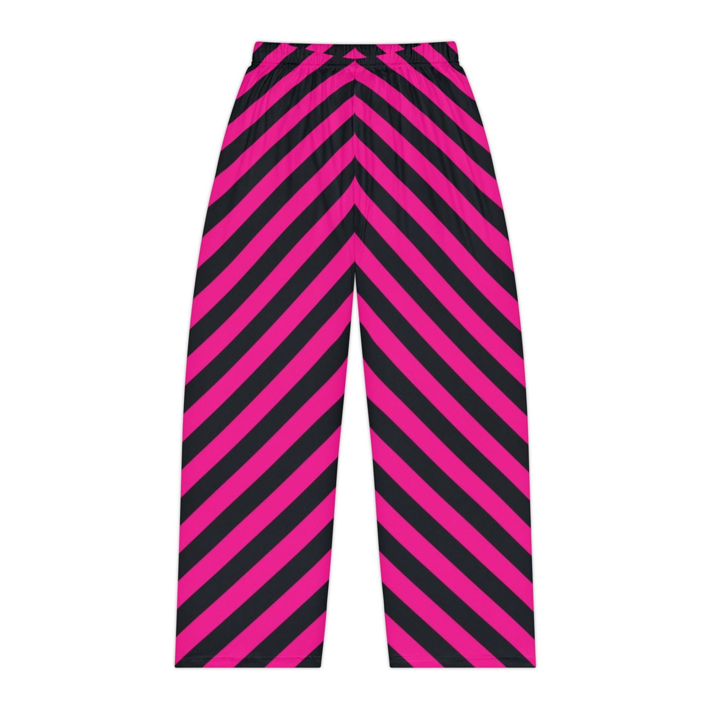 Women's Pink & Black Diagonal Stripe Lounge Pants — Cozy Lounge Sleepwear