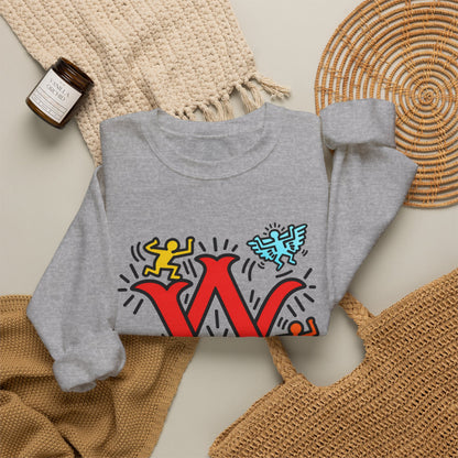 Abstract Vision Graphic Crewneck Sweatshirt