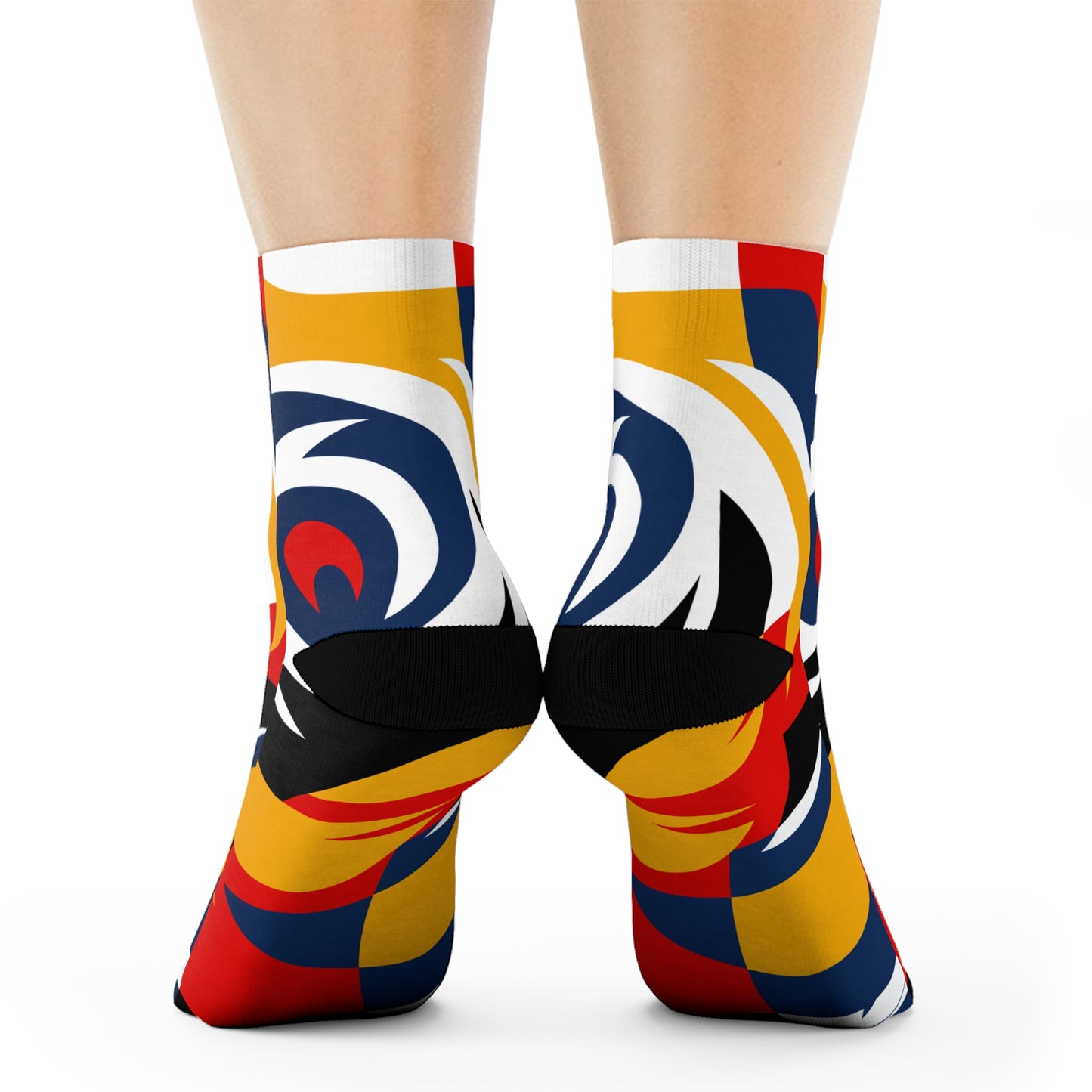 Abstract Colorful Crew Socks - Perfect for Everyday Comfort & Style