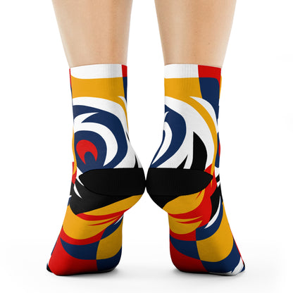 Abstract Colorful Crew Socks - Perfect for Everyday Comfort & Style