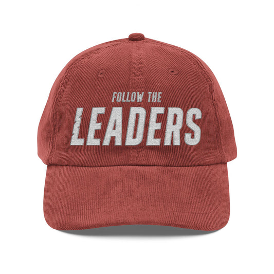 Vintage Corduroy Cap - Follow the Leaders Embroidered Hat