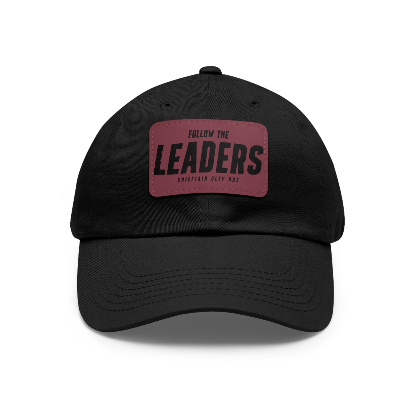 Follow the Leaders Dad Hat with Leather Patch - Stylish White Cap for Trendsetters