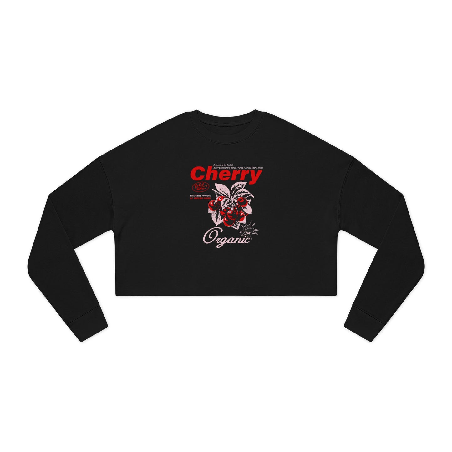 Cropped Sweatshirt — Cherry Organic Graphic pick of the crops