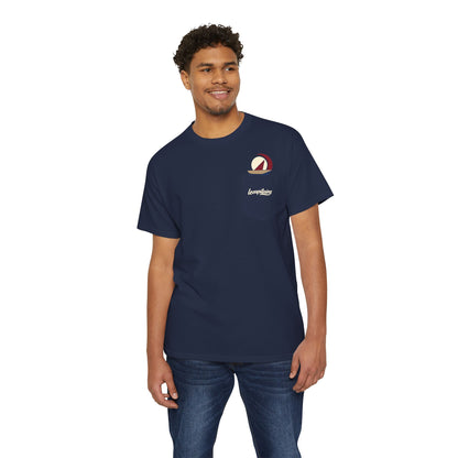 Pocket Tee — Retro Sailboat Pocket Logo T‑Shirt