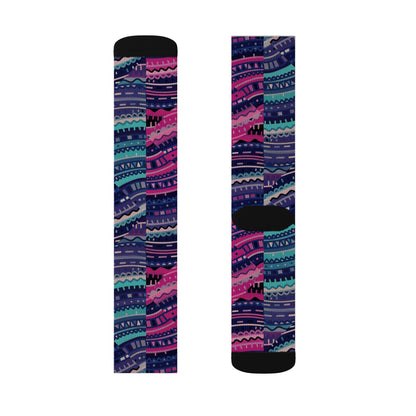 Colorful Patterned Sublimation Abstract Leader Sock