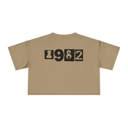 Crop Tee — Rustic Tribal Graphic "Crafted From the Ashes"