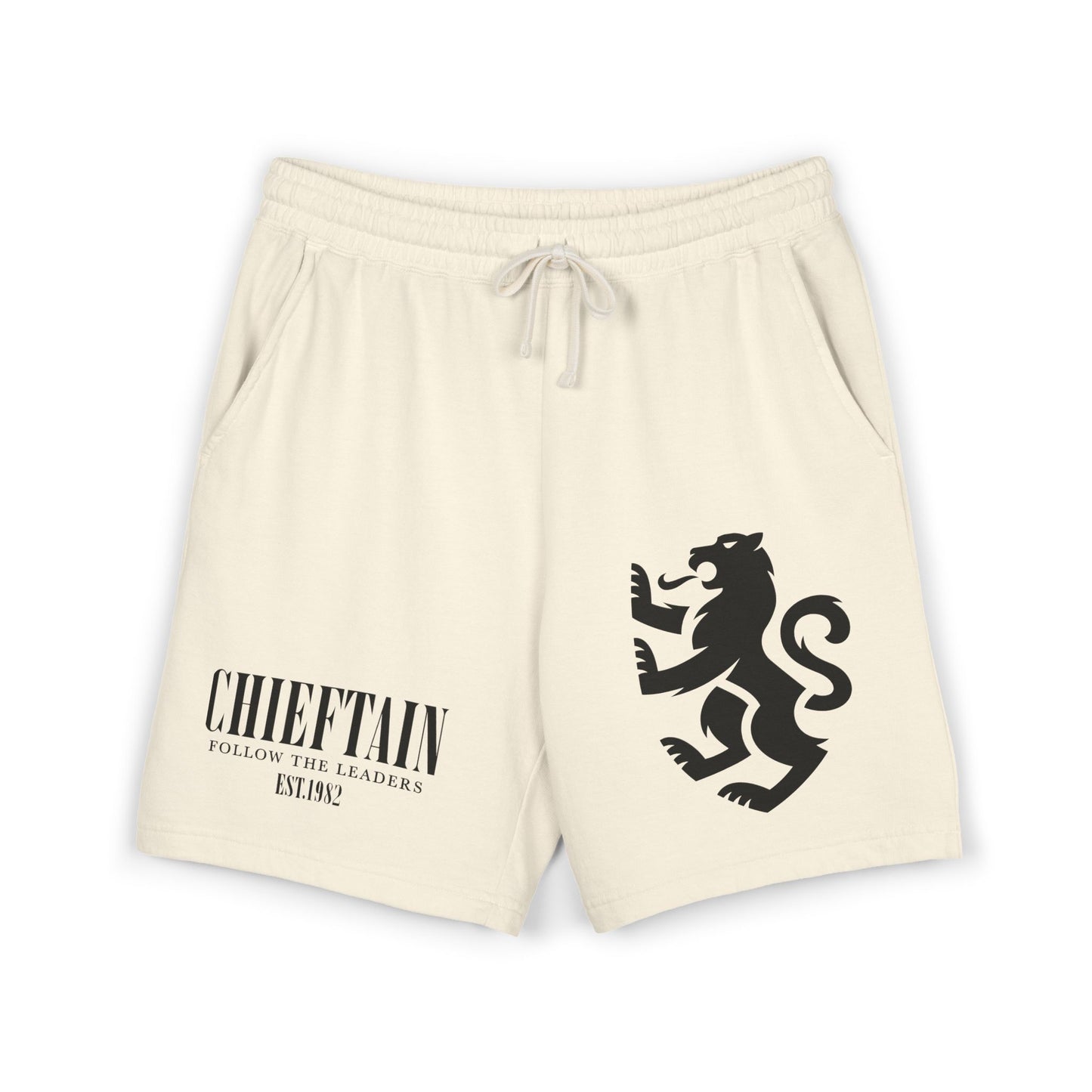 Chieftain Athleisure Sweat Shorts —Panther Emblem Casual Fleece Shorts