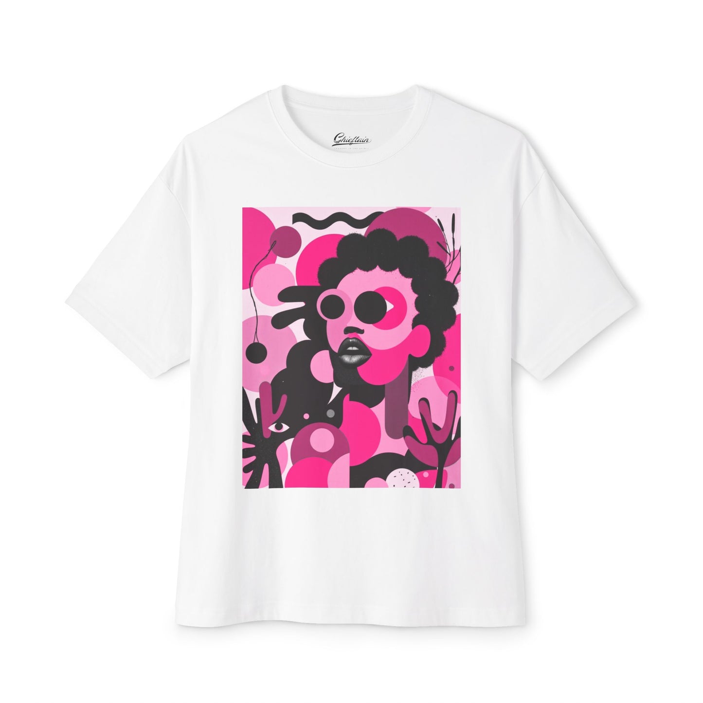 Bold Chieftess Graphic Oversized Tee - Trendy Statement T-Shirt for Everyday Style