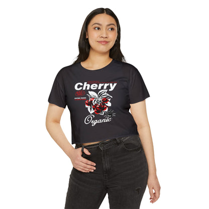 Cherry Organic Crop Top — "Pick of the Crops"