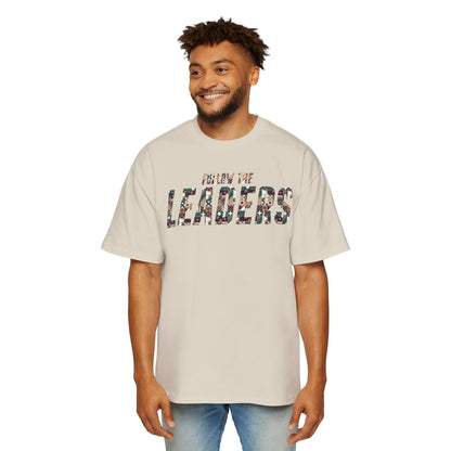 Men's Heavy Oversized Chieftain Follow The Leader pattern Tee