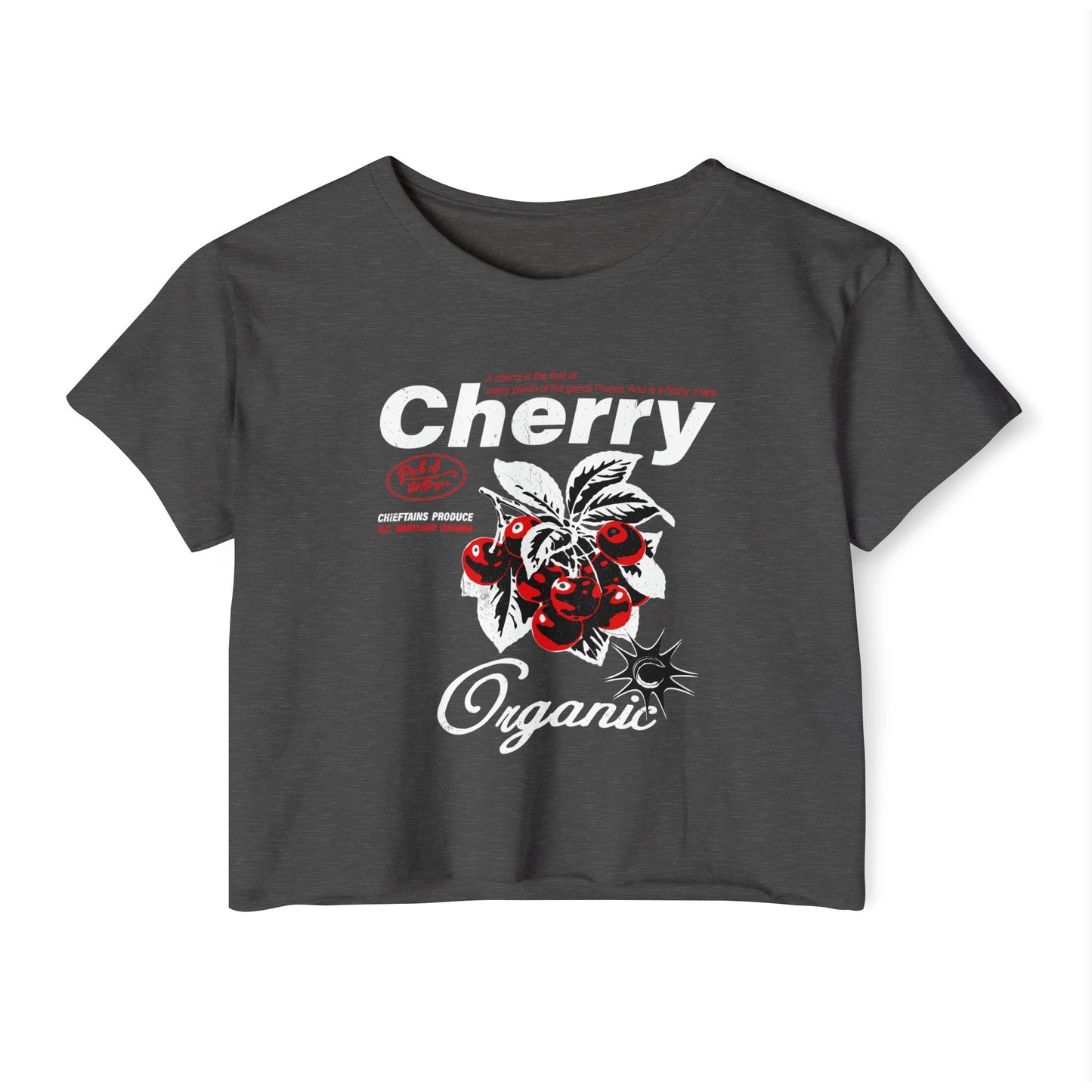 Cherry Organic Crop Top — "Pick of the Crops"
