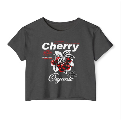 Cherry Organic Crop Top — "Pick of the Crops"