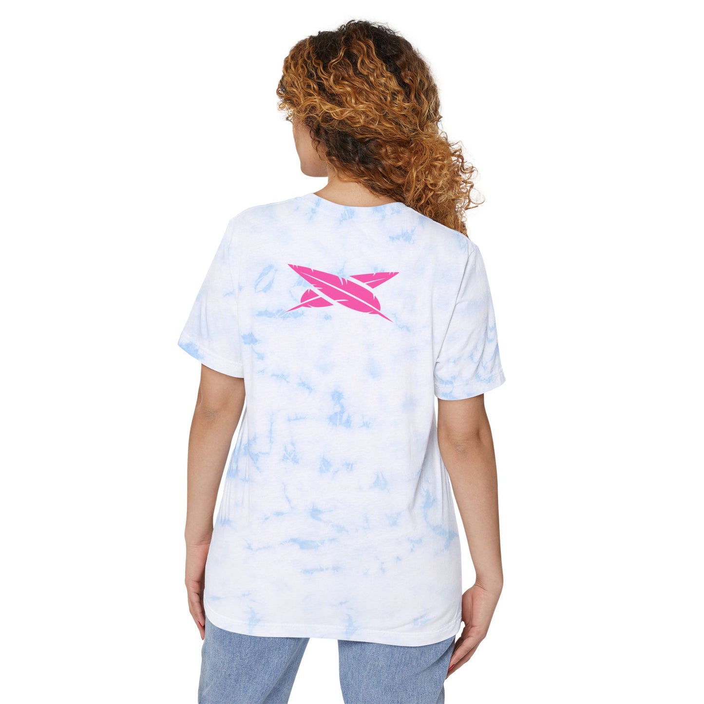 Tie-Dye T-Shirt — "FOLLOW THE LEADERS" Pink Graphic Crewneck