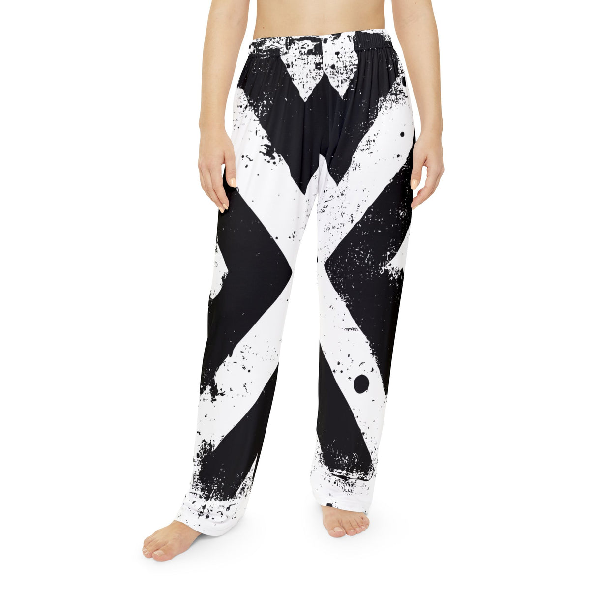 Black & White Pattern Lounge Pants — Women's Printed Sleepwear